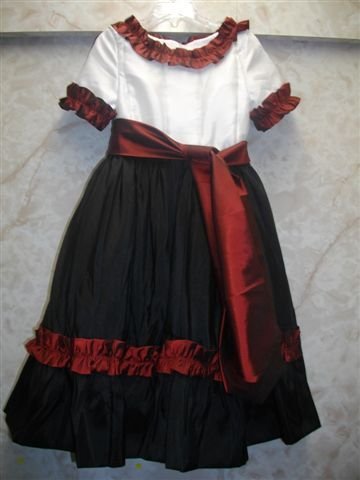 black ruffle hem dress